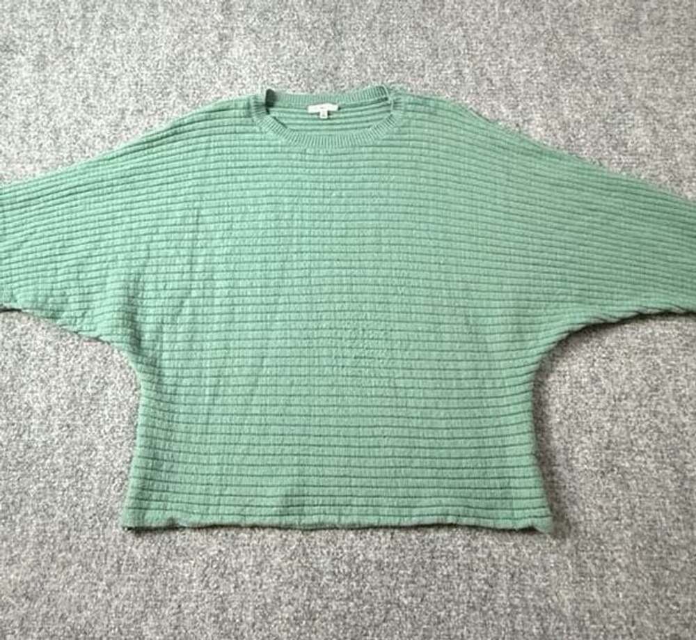 Jodifl Green Ribbed Dolman Sleeve Knit Sweater